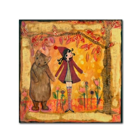 Wyanne 'Big Eyed Girl He Helped Her Get Back Home' Canvas Art,14x14